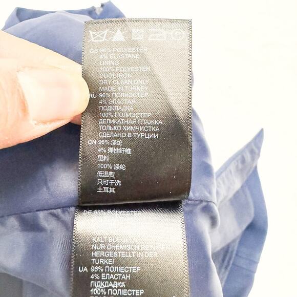 Reiss Verdi Pencil Skirt Back Slit Navy Blue Straight Size 2 - Picture 6 of 7